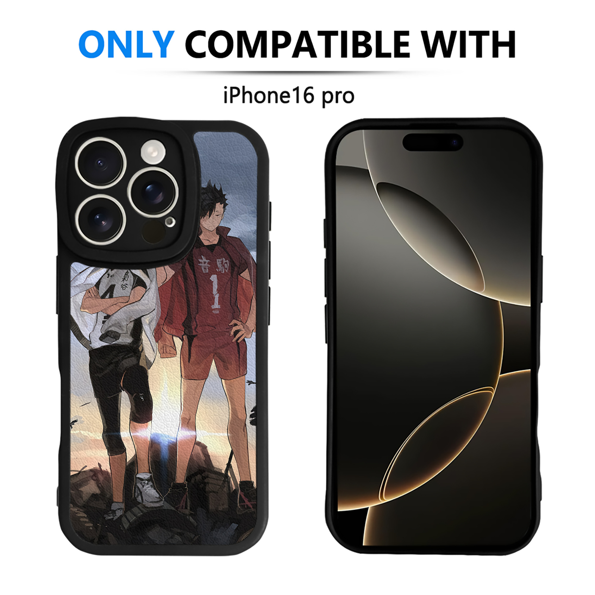 （画像用） ハイキュー!! Haikyu!! 【iPhone 16シリーズ対応】シリコンスマホケース（レザー調） 材質：シリコン